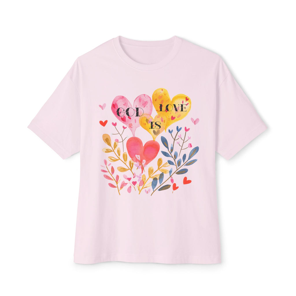 God Is Love Heart Floral Tee — Christian Valentine's Day Shirt