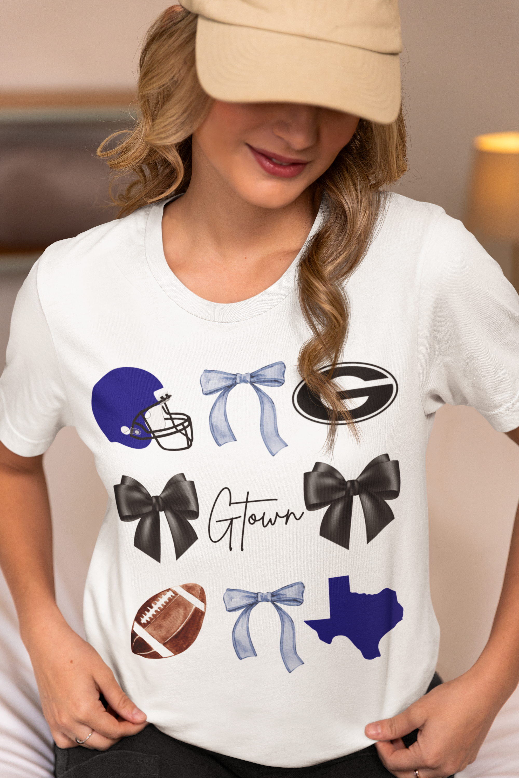 Georgetown Football Fan-Bows