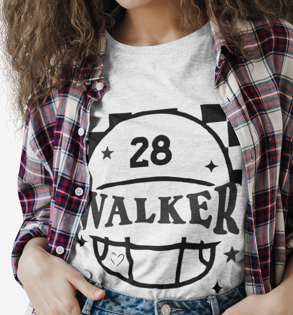 Custom Football Player Support Oversized Tee