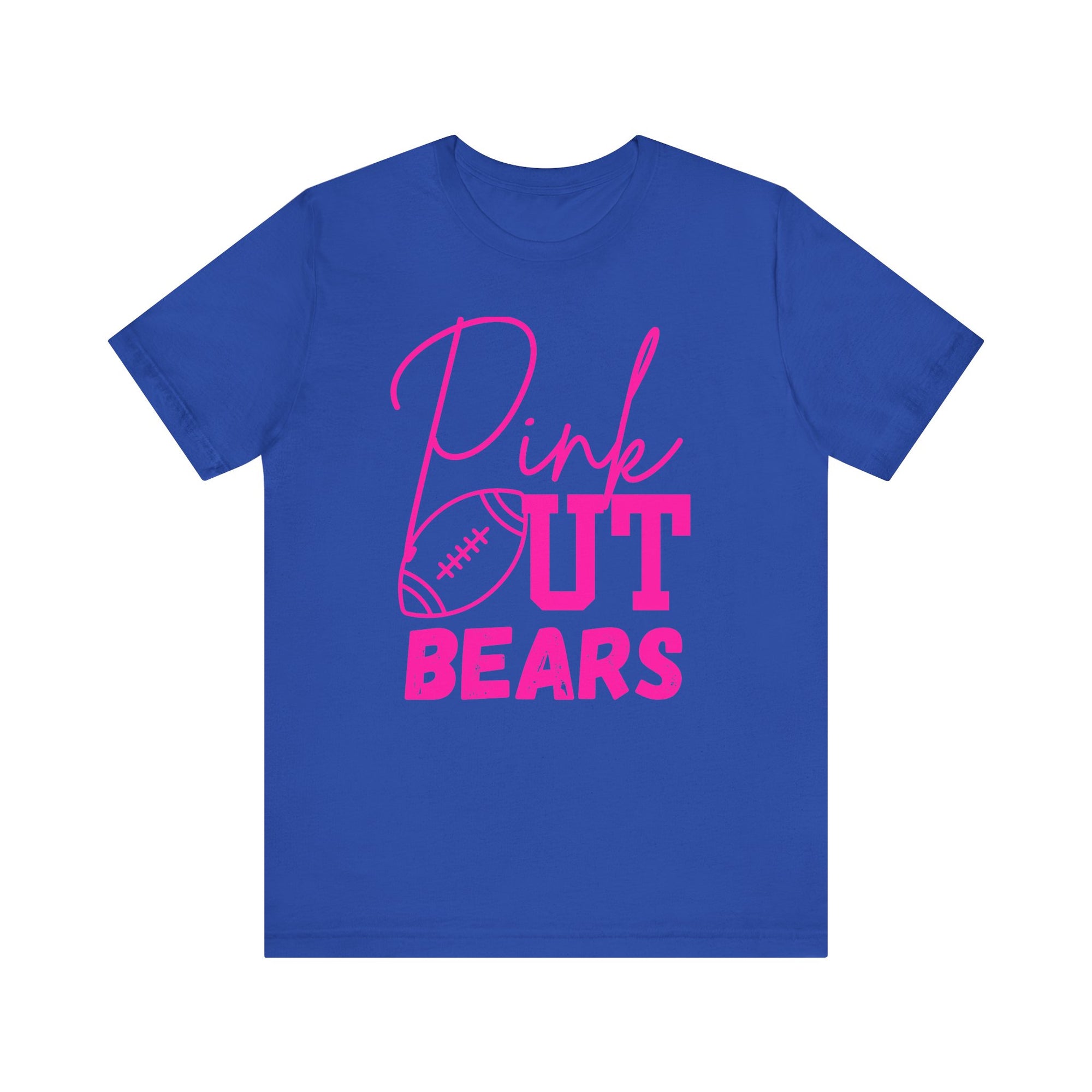 Pink Out Bears Unisex Tee, Support Breast Cancer Awareness, Football Game Shirt, Gift for Sports Fans, Team Spirit Apparel